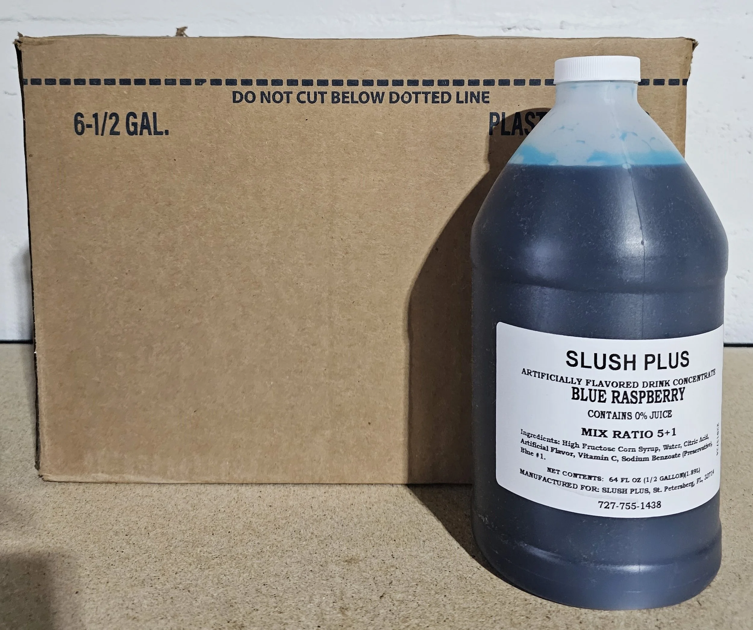 Slush Plus Blue Raspberry Slushy & Frozen Cocktail Mix Concentrate